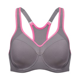 SYROKAN Women's Full Support High Impact Racerback Lightly Lined Underwire Sports Bra Multicoloured #2 36DD
