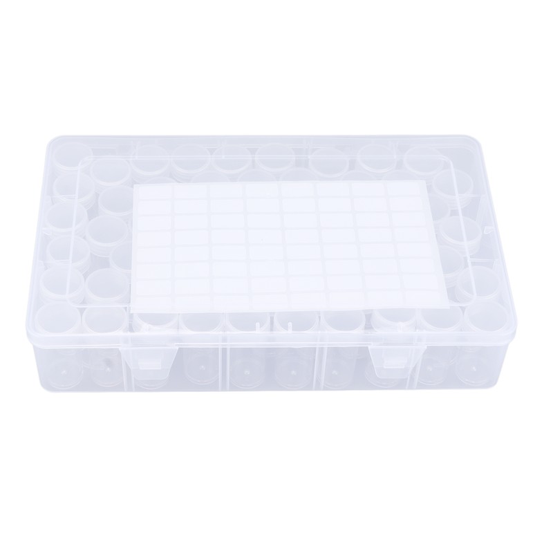 60pcs Diamond Painting Storage Containers Portable Plastic Bead Storing Bottle