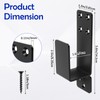 4 Pack Door Barricade Brackets, 2x4 Bar Metal U Brackets