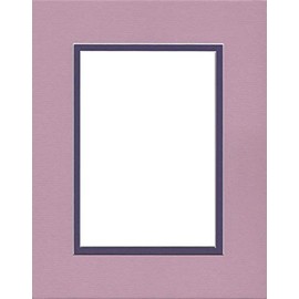 24x36 Double Acid Free White Core Picture Mats Cut for 20x30 Pictures in Lavender and Purple