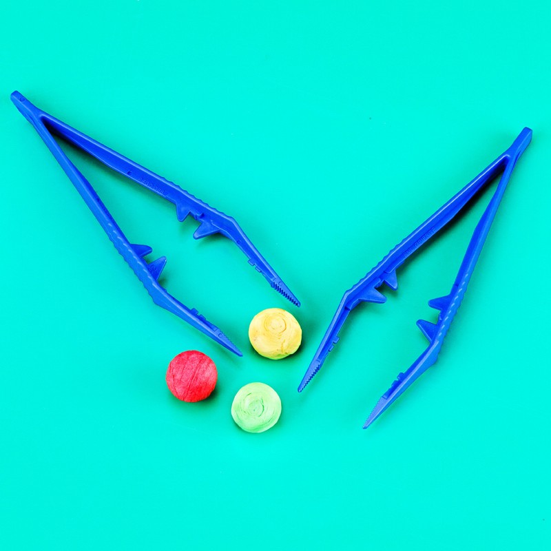 Modelcraft Plastic Tweezers, Pack of 2, Blue