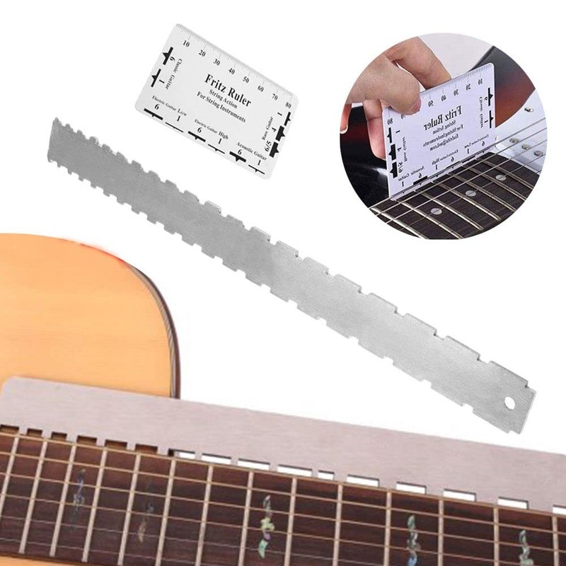 Guitar Neck Notched Straight Edge Luthiers Tool with String Action