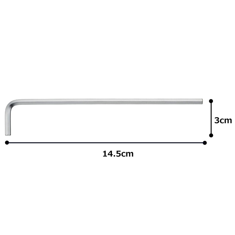 TONE ALB-05 Long Hexagonal Bar L-Shaped Wrench 2 Sides 5/32