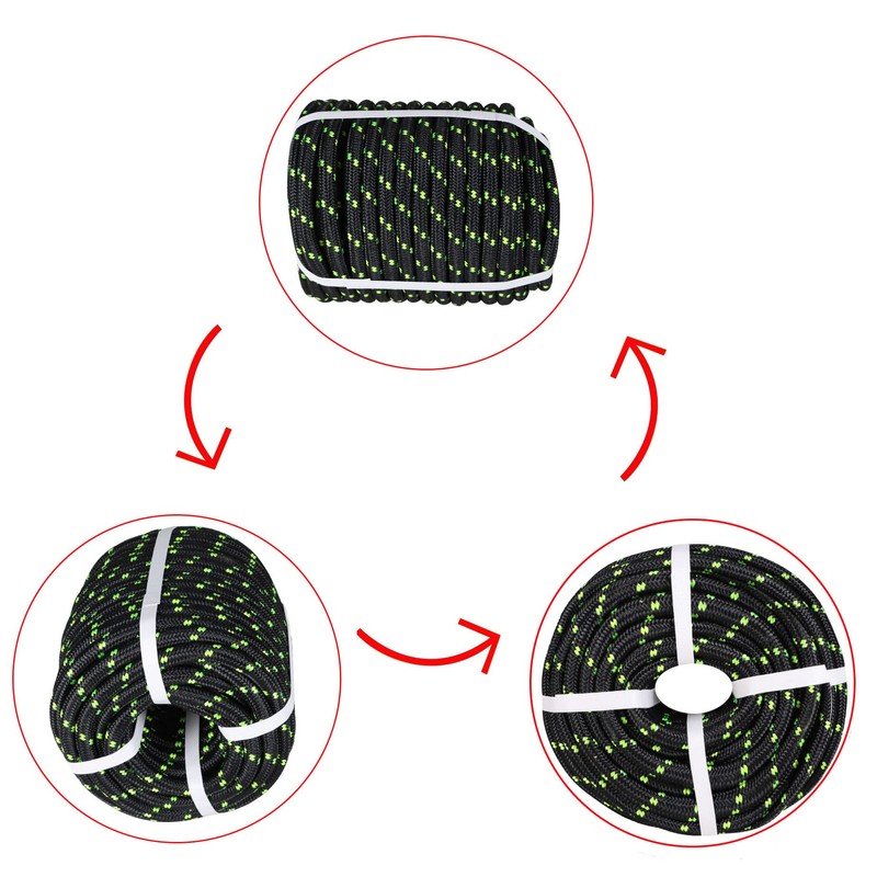 HOSTIC Double Braid Polyester Rope Pulling Rope Arborist Rigging Multipurpose