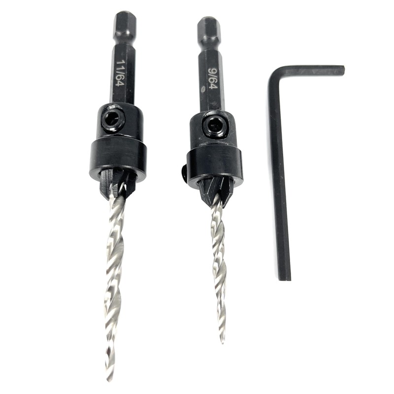 FTG USA Countersink Drill Bit Set #6 (9/64") and #8