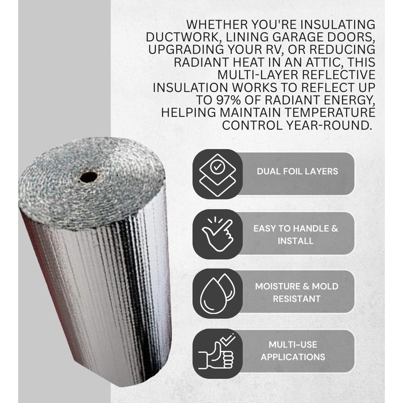 Reflectix Reflective Radiant Barrier Insulation Roll 24" x 10' –