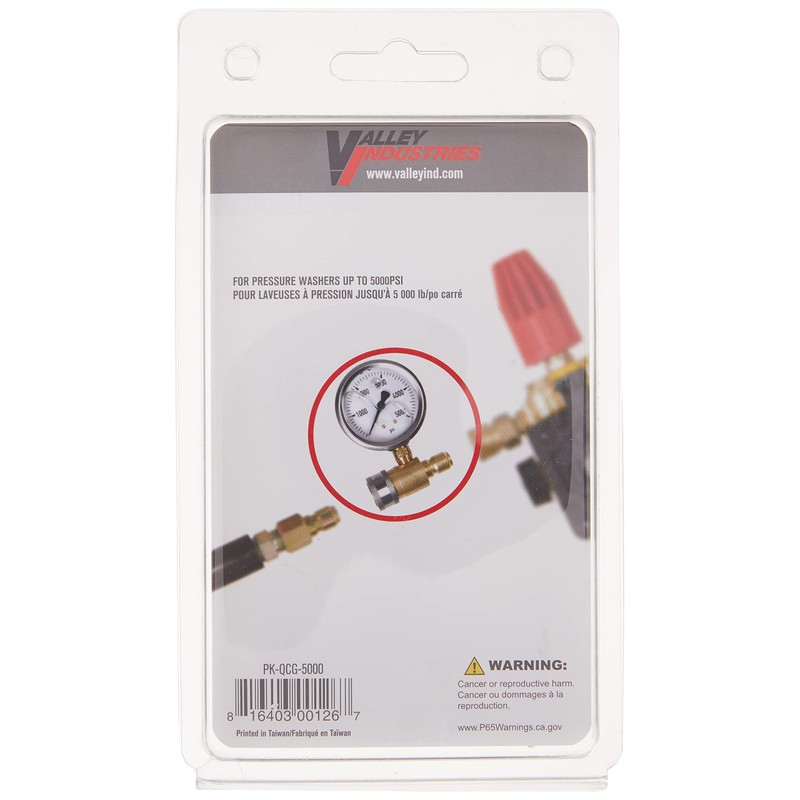 Northstar Pressure Washer Pressure Gauge - 5000 PSI, 3/8in. Fitting