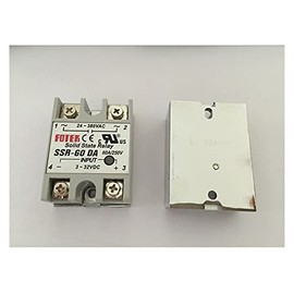 KMZSHPJNY 5PCS SSR60DA SSR-60DA 60A SSR Relay,Input 3-32VDC Output 24-380VAC