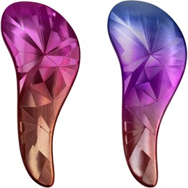 Detangling Hair Brush for Adults - 2 Pack Gradient Hairbrush for Wet/Dry Hair, Curly/Straight Hair - Gentle Knot Remover with Scalp Massage, Reduce Breakage & Split End (Multiple colors, 7 * 18.5CM)