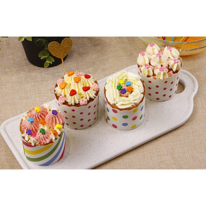 Webake Muffin Papierförmchen Cupcake Formen Papier 50 Stück Muffinförmchen in