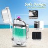 SKRFIRE Electric Lighters Transparent Waterproof Dual Arc Lighter with LED