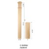 Red Oak Box Newel Posts Stair Parts 3 1/2", 4