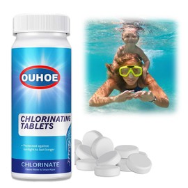 100PCS Chlorine Tablets for Swimming Pool and Spas Multifunctional Clearwater Chlorine Tablets For Hot Tub Slow-Dissolving Long-Lasting Water Cleaning Tablet for Hot Tub Spa
