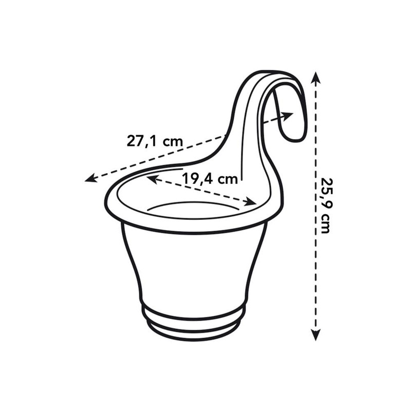 Elho Corsica Easy Hanger Single - Planter - Vintage Blue