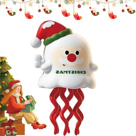 Dancing Squid Spring Toy, Halloween Decoration, Christmas Goods, Toy, Educational Small and Cute, For Dogs, Cats, Children, Christmas Present, Halloween Figurine (Santa)
