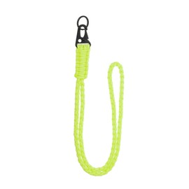 YELARXI Paracord Lanyard, 550 Keychain Lanyard Heavy Duty Necklace Keychains Braided Wrist Strap for Men Women Outdoor Activity Survival Keys Whistle Rope ID Badges (Luminous Yellow)