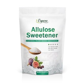 Espure Allulose Sweetener, Plant based, Sugar Substitute, Low Calorie, Gluten Free, Non-GMO; 8oz