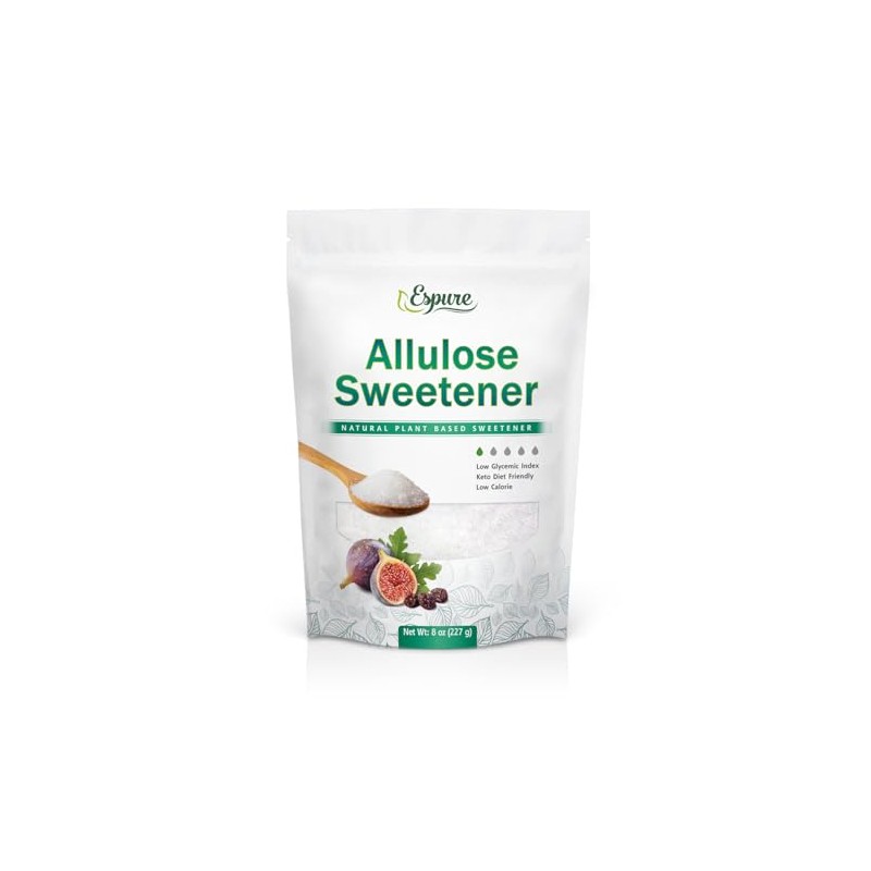 Espure Allulose Sweetener, Plant based, Sugar Substitute, Low Calorie, Gluten