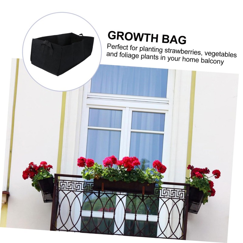 NOLITOY 2pcs Grow Bag Fabric Vegetable Grow Pot Bags Rectangular