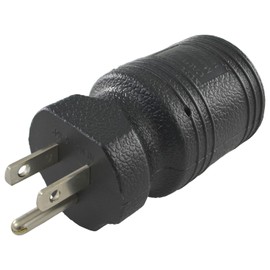 Conntek 30129 15A to 15/20A Plug Adapter ,Black