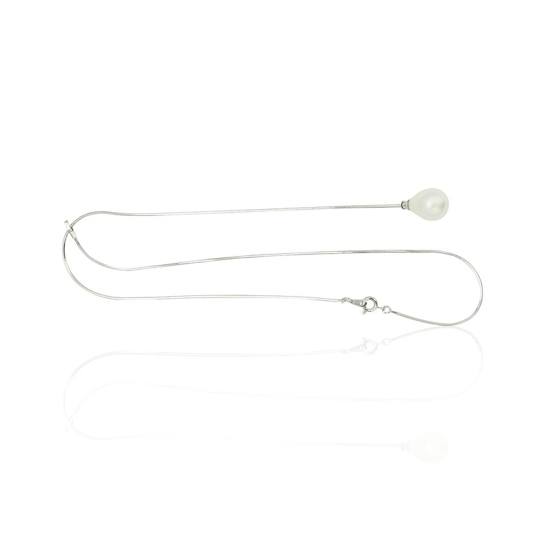 Anthony Vincent Collar Dije Perla Blanca Estilo Mallorca Tamaño 10