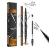 Two Eyebrow Pencils, 2025 NEW Waterproof Magic Eyebrow Pencil, Dual-Ended