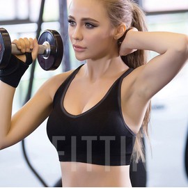 FITTIN Racerback Sports Bras for Women- Padded Seamless High Impact Support for Yoga Gym Workout Fitness 4 Pack L