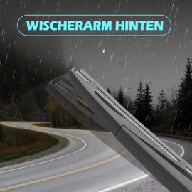 HOIIME Rear Windscreen Wiper Arm for Citroen C1 2005 2006 2007 2008 2009 2010 2011 2012 2013 2014, Car Rear Window Windscreen Wiper Arm Windscreen Wiper Blade Set