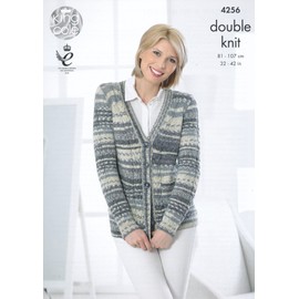 King Cole Ladies Double Knitting Pattern Womens Cable Knit Cardigan & Waistcoat Drifter DK (4256)