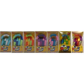 TANGLE Set of 7 Assorted Neon Sparkle Jr. Original Fidget Toys
