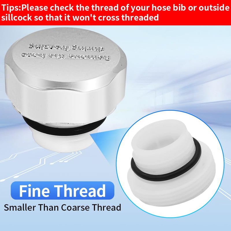 Langina 2PCS Outside Faucet Repair Kit(Fine Thread), ASSE 1019-A Vacuum