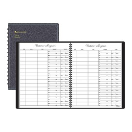 AT-A-GLANCE 8058005 Recycled Visitor Register Book, Black, 8 1/2 x 11