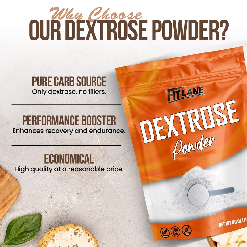 Bulk Dextrose Powder 5 lbs - Pure Carbs Unflavored -