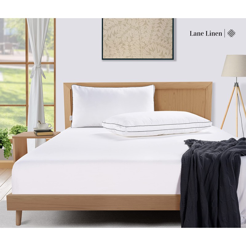 LANE LINEN Bed Pillows Standard Size Set of 2, Medium