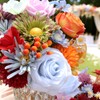 Artificial Flowers Combo Box Set, 38pcs Mix Flowers Dahlia Silk