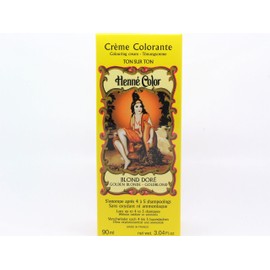 Henna Hair Color Cream Dye Golden Blonde 90 ml, Light Blonde.