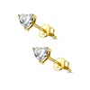 COCHARM 14K Solid Gold Stud Earrings 20g Lobe Earrings Heart