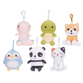 One Kawaii Kuties 5"/12.5cm Japanese Kawaii Animal Soft Plush Bag Clip - Please note: Bag clips selected at random and sold separately