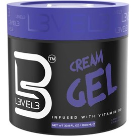 L3 Level 3 Cream Gel - Provides Volume and Medium Hold - With Vitamins to Nourish and Protect Hair Level Three Mens Hair Styling Cream (1000 ML, Large)