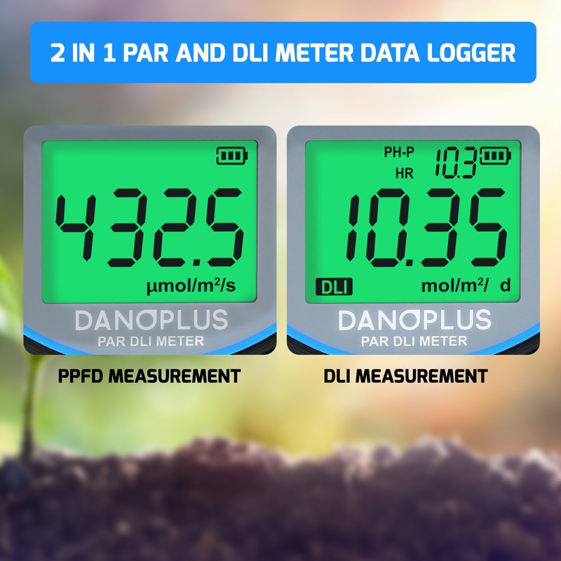PAR Meter 2 in 1 PAR DLI Meter with Data