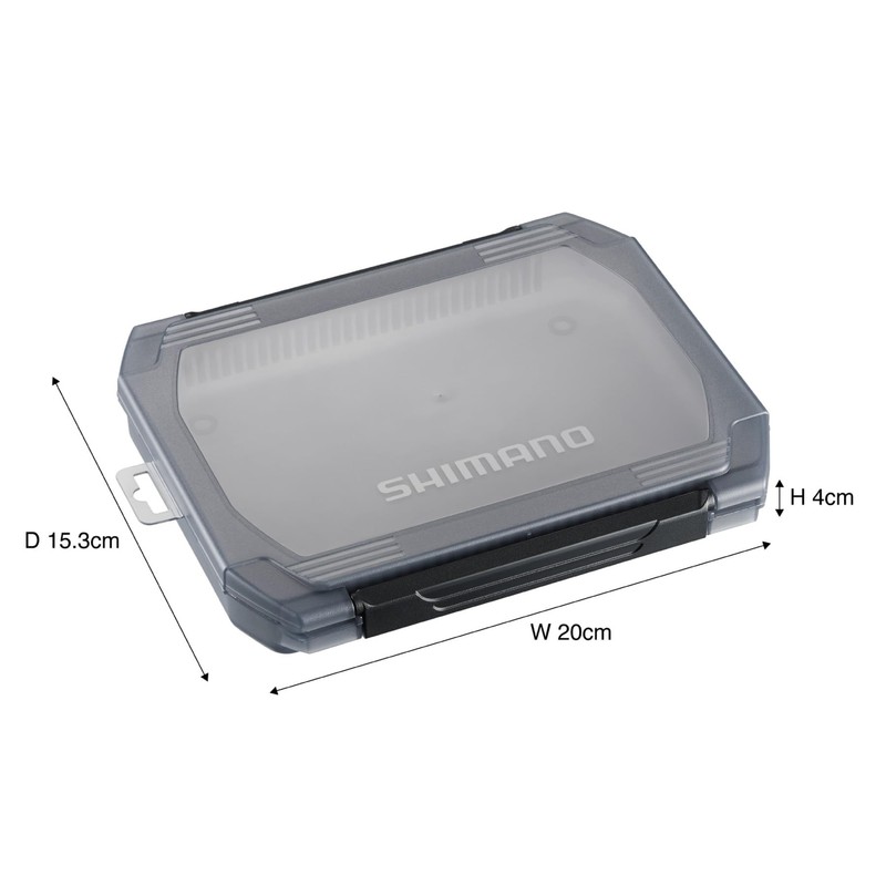 Shimano CS-222X Lure Case Wide, 6 Partition Plate Type, Smoke