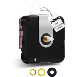 DEEWISH 12888 - Mecanismo de reloj de barrido súper silencioso, 5/16 pulgadas - 59/64 pulgadas de longitud del eje de reloj de pared de cuarzo reemplazo del motor, piezas de reloj funcionan con pilas