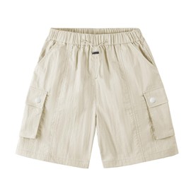 Rolanko 120-160 Kids' Shorts, Girls, Shorts, Beach Pants, Amphibious, Cargo Pants, Summer, Lightweight, Quick Drying, Plain, Sports, Climbing, Fashionable, beige (Cargo)