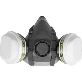ACE Chemical Respirator Set - Respirator Mask with A1B1E1K1P3 Double Filter - Half Mask Against Dust, Gases and Vapours