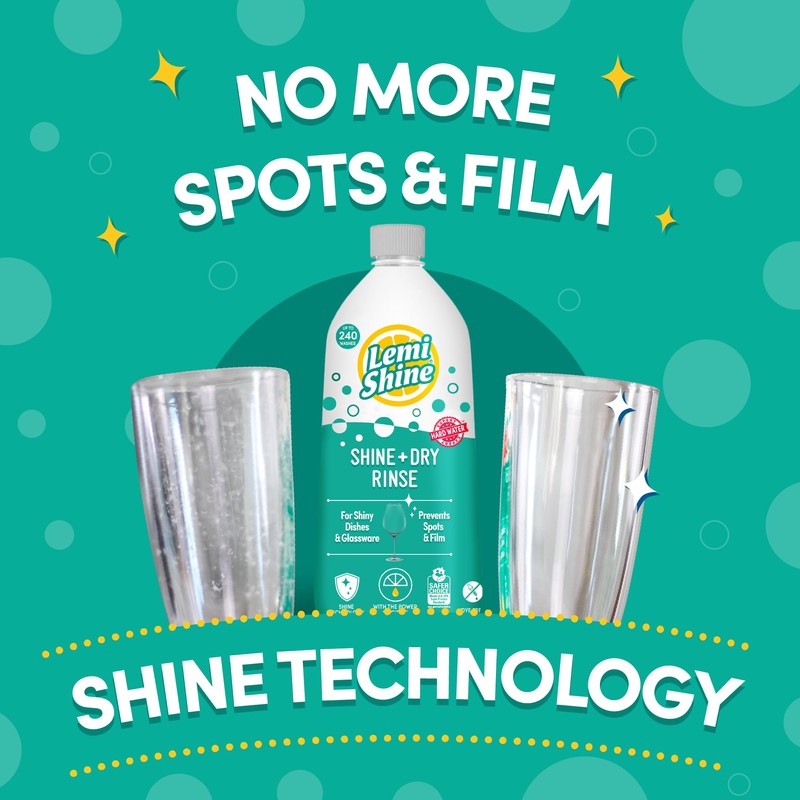 Lemi Shine Shine and Dry Natural Dishwasher Rinse Aid -