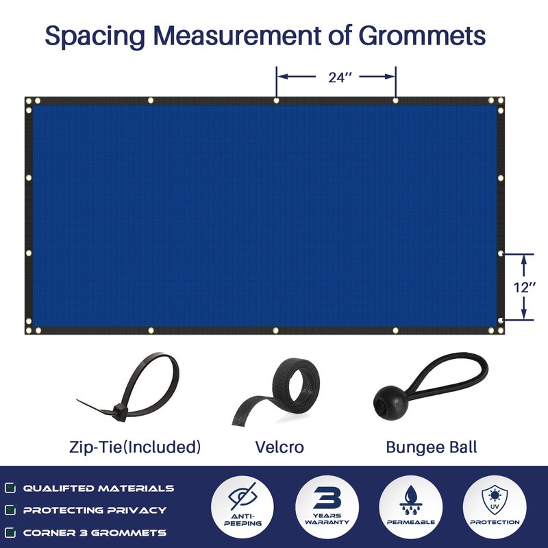 Windscreen4less Privacy Fence Screen 5' x 30' Heavy Duty Windscreen