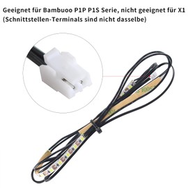 BCZAMD Bambuo P1P P1S 3D Printer Upgrate Flext Lighting Kit: 110 cm Hotend IP44 Waterproof Uncuttable 8 g Tandem LED Tape Lampp Fitting Bright Daylight Whiter for P1P Series No Switch