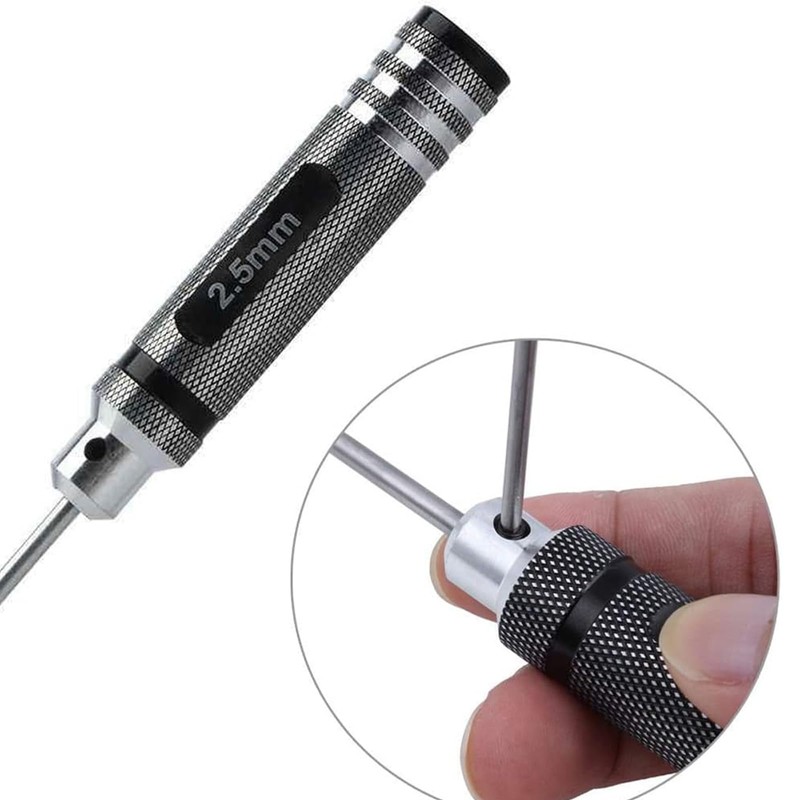 Hexagonal Screwdriver Set, 8 Pieces, RC Tool, Hexagon Socket, Screwdriver,