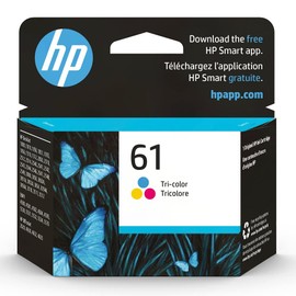 HP 61 Tri-Color Ink Cartridge | Works with DeskJet 1000, 1510, 2050, 2510, 2540, 3000, 3050, 3510; Envy 4500, 5530; OfficeJet 2620, 4630 | Eligible for Instant Ink | CH562WN