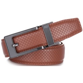 Mens Belt – Italian Designer Leather Belt by Mio Marino – Easy to Adjust Linxx Buckle – Perfect for Casual or Dress Occasion